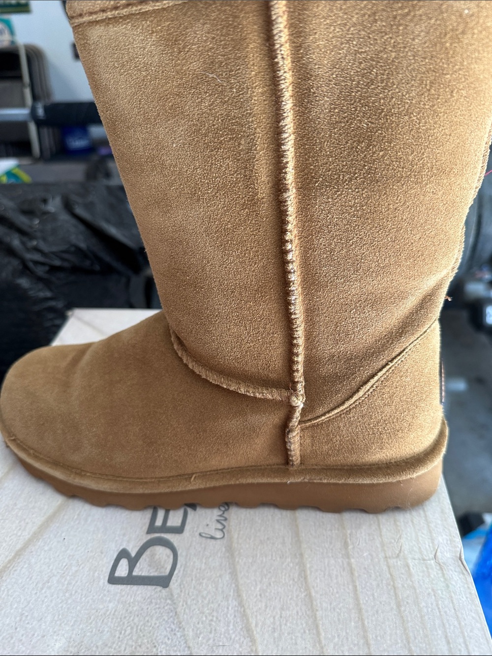 BearPaw Women's Short Suede Boot - Chestnut